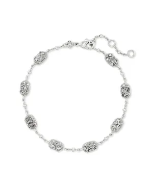 Emilie Gold Chain Bracelet in Platinum Drusy