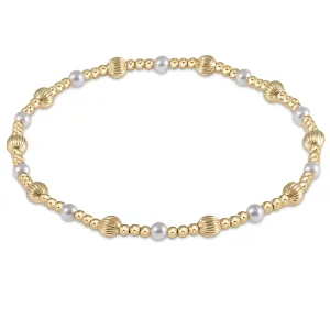 enewton 6.25" Dignity Sincerity Gemstone 4mm Bead Bracelet- Pearl