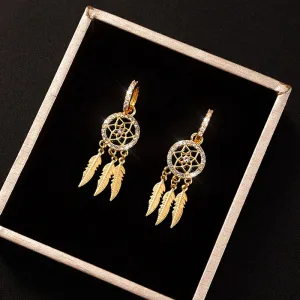 Exquisite Dreamcatcher Drop Earrings