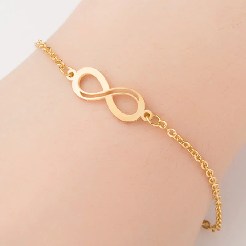 Gold Color Charms Bracelet Femme Stainless Steel Women Jewelry