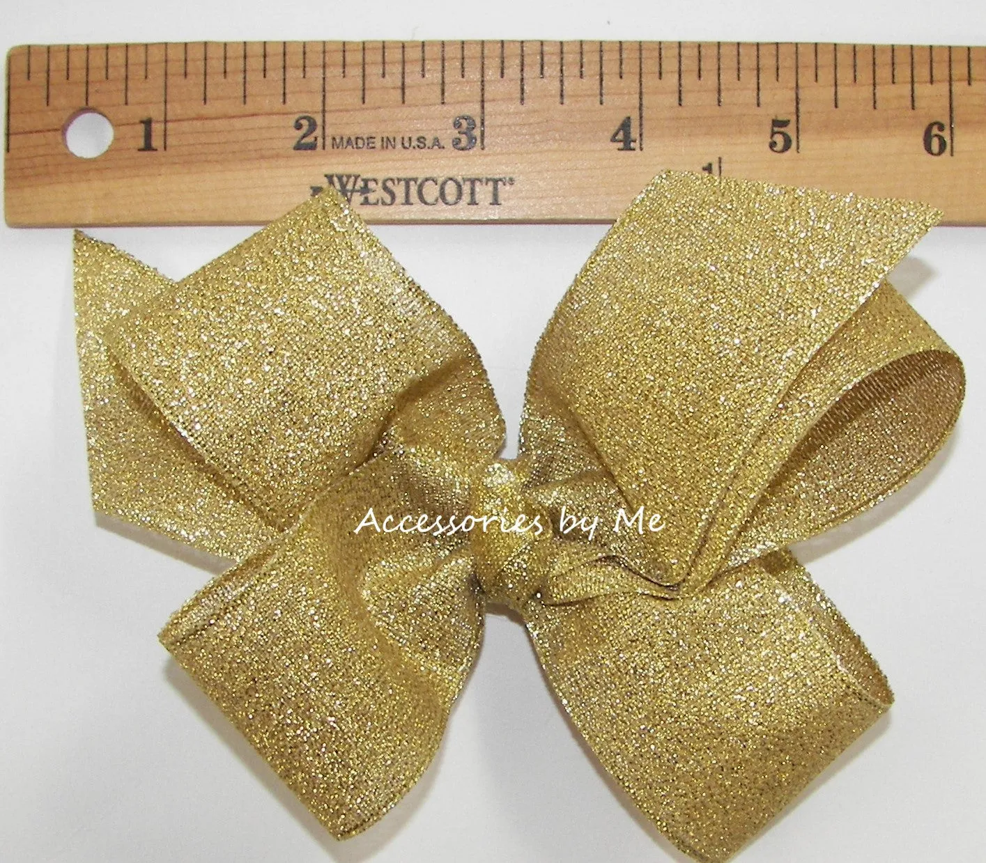 Gold Metallic X-Large Hair Bow