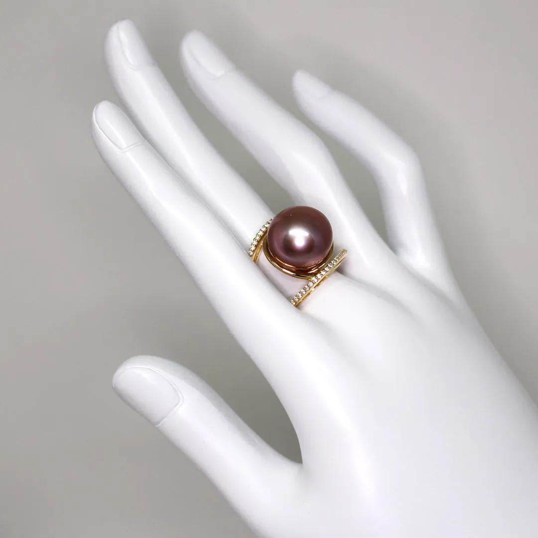 Golden King Edison Pearl Ring