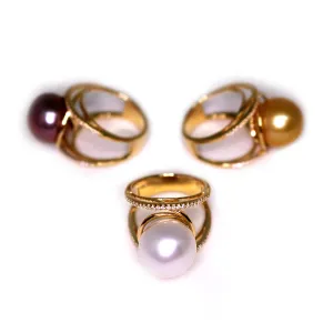 Golden King Edison Pearl Ring