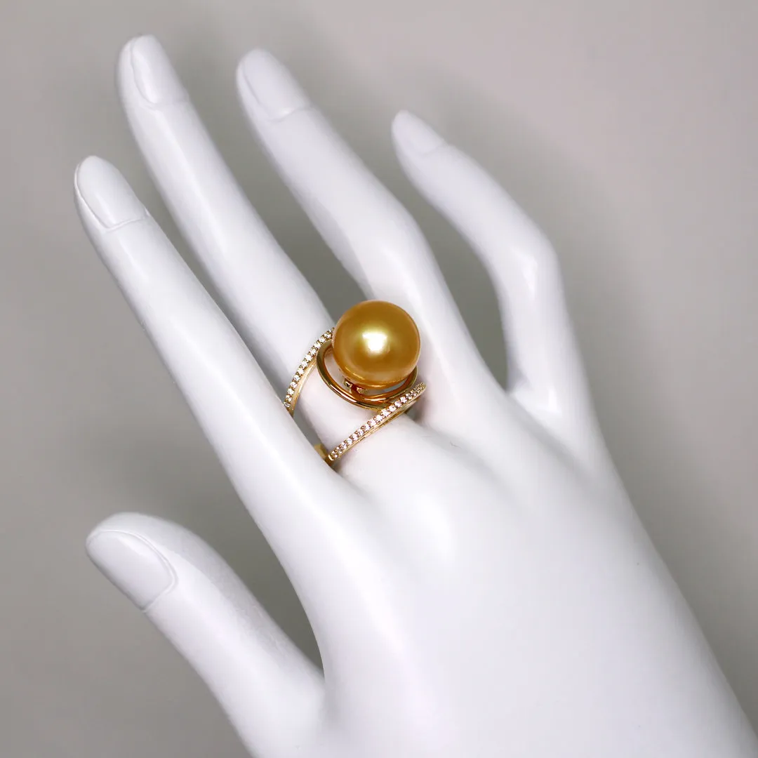 Golden King Edison Pearl Ring