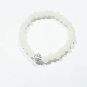 Heart Me Crystal & Ivory Beaded Bracelet