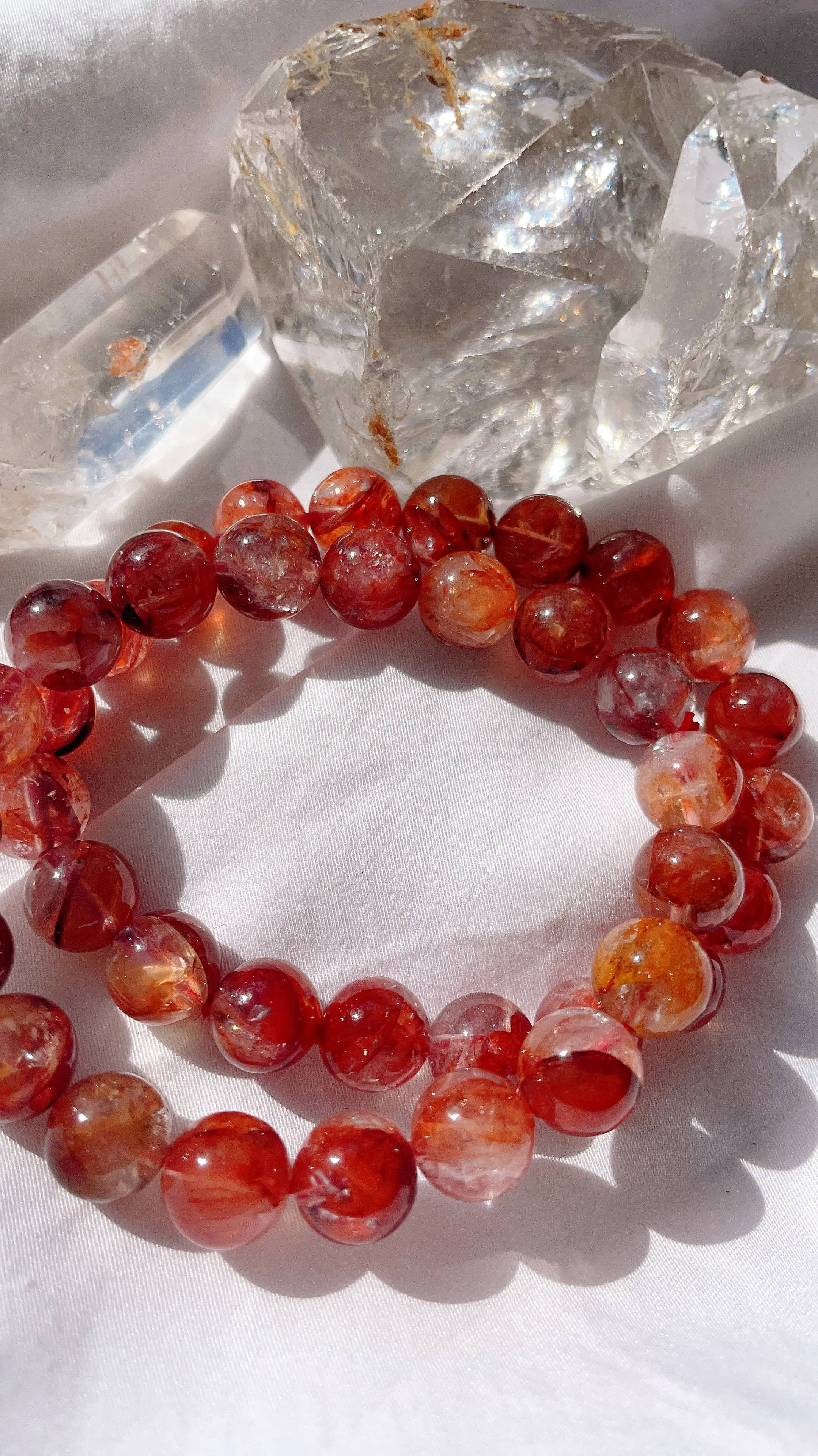 Hematoid Quartz (Fire Quartz) Bracelet