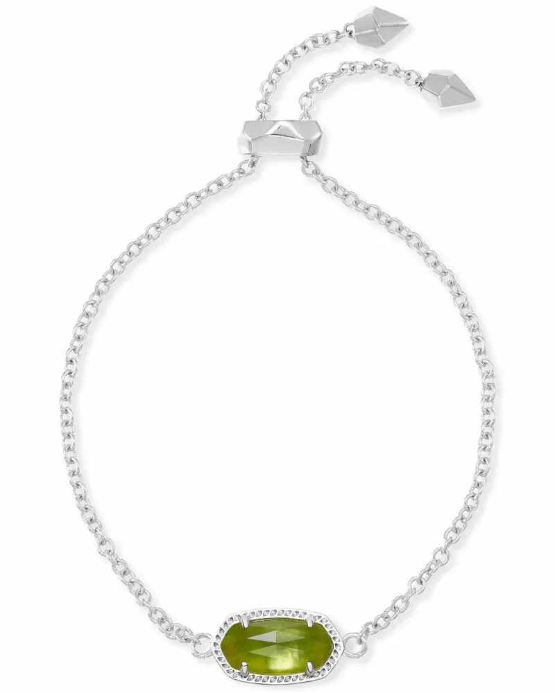 Kendra Scott Elaina Bracelet Silver Peridot Illusion