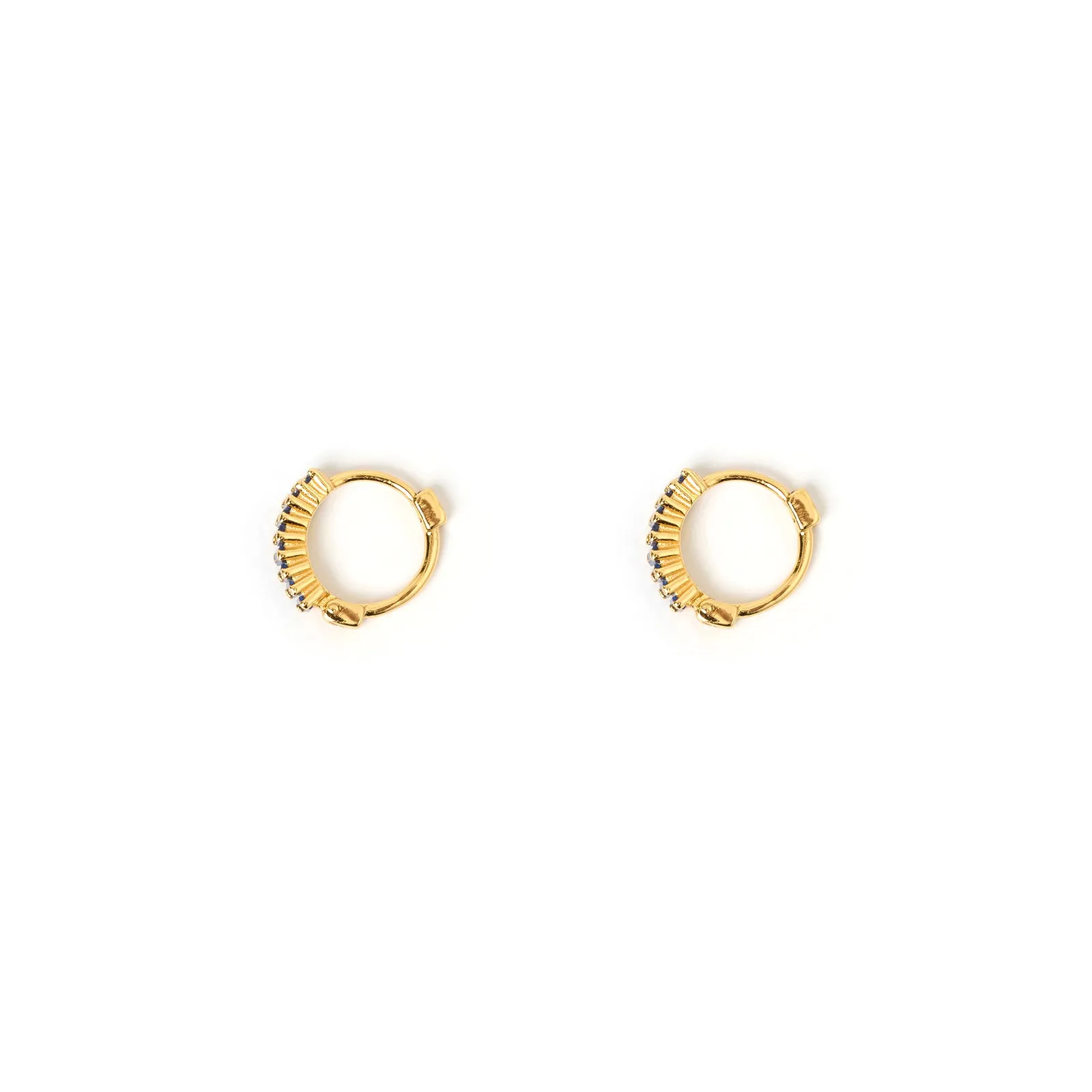 Khloe Gold Earrings - Sapphire