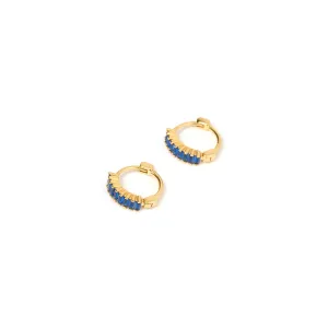 Khloe Gold Earrings - Sapphire