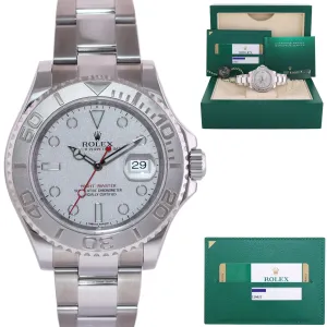 MINT 2015 PAPERS Rolex Yacht-Master 116622 Steel Platinum 40mm Watch Box