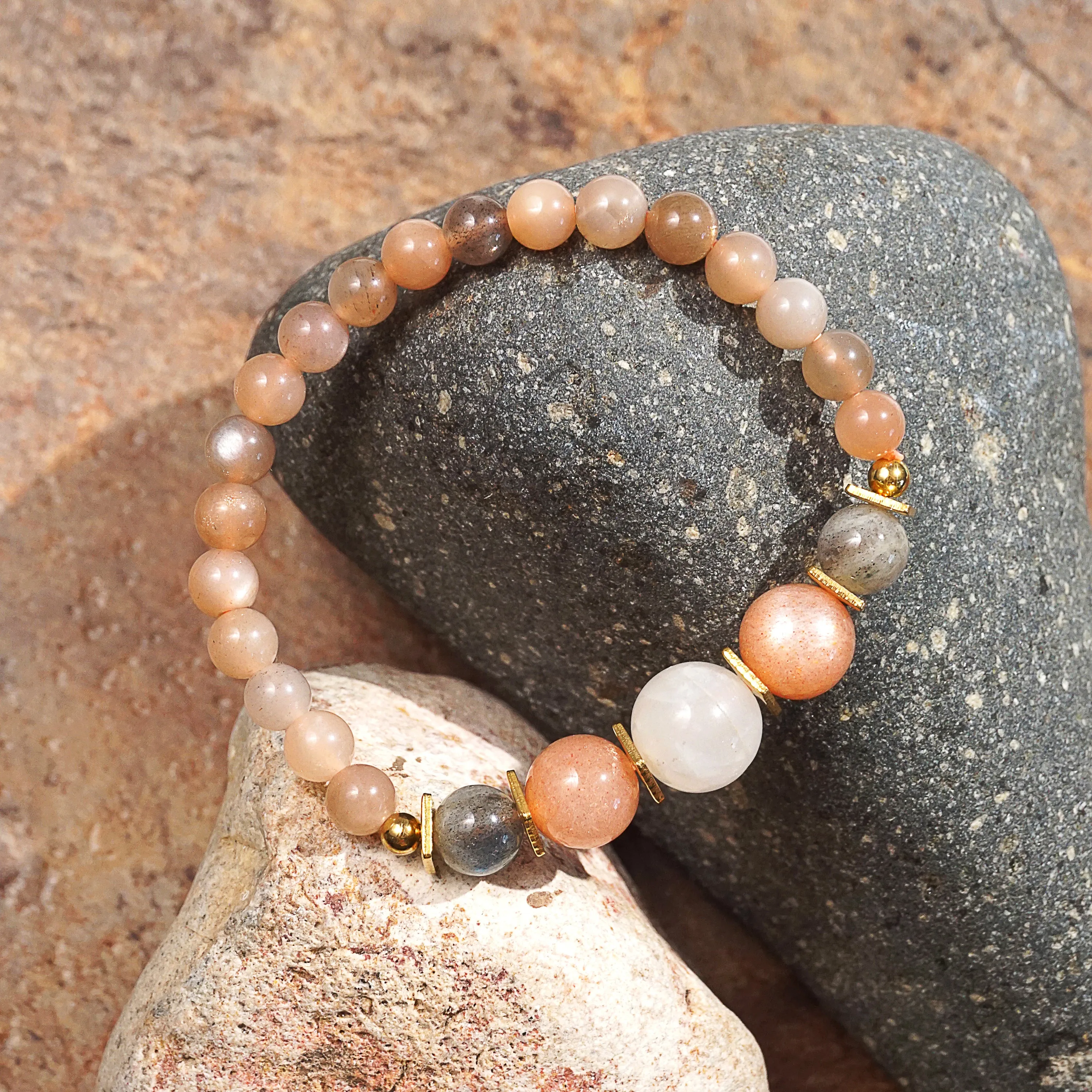 Mixed Moonstone and Sunstone