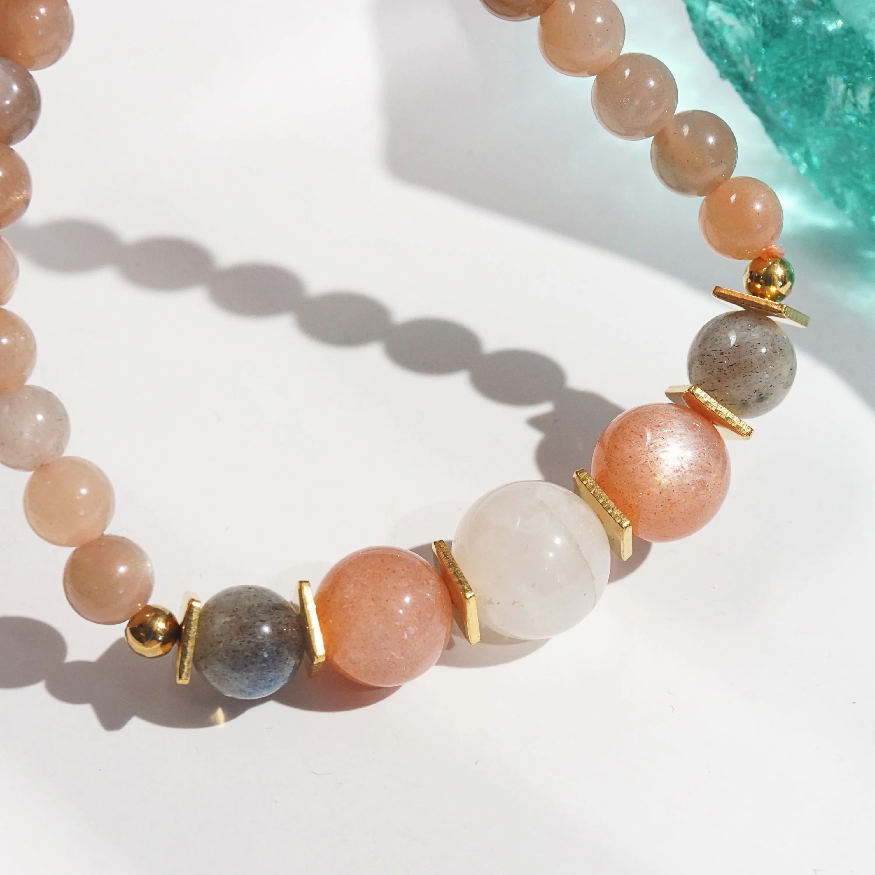 Mixed Moonstone and Sunstone