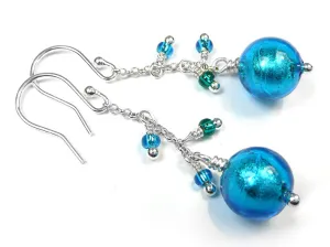 Murano Glass Bella Earrings - Turquoise