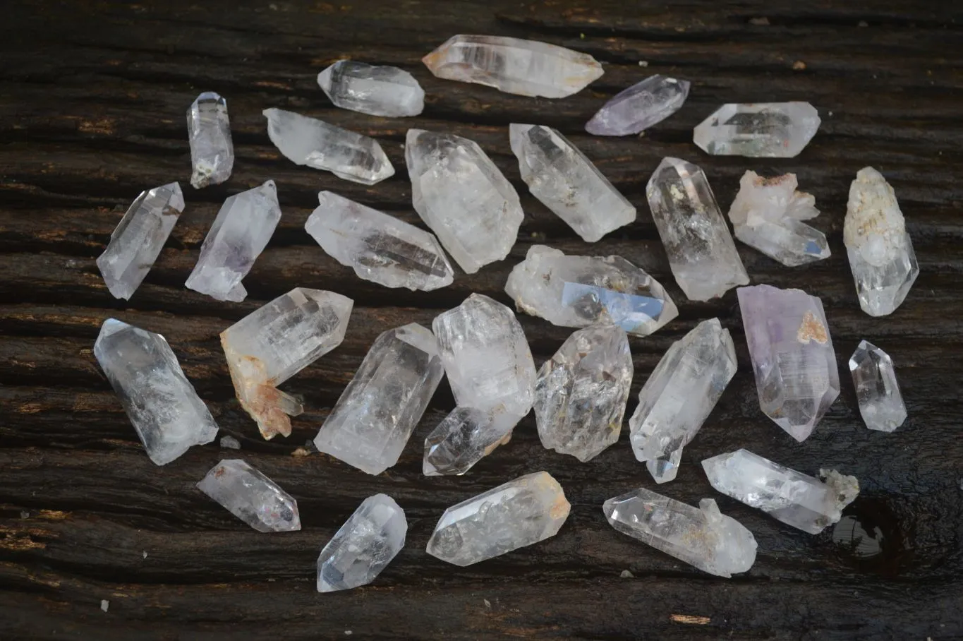 Natural Brandberg Clear Quartz Crystals With Hints Of Amethyst x 35 From Brandberg, Namibia