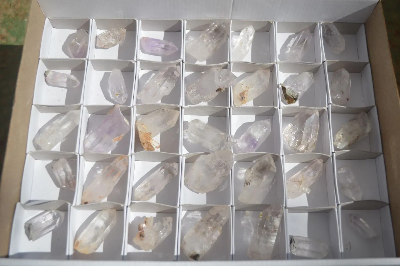 Natural Brandberg Clear Quartz Crystals With Hints Of Amethyst x 35 From Brandberg, Namibia