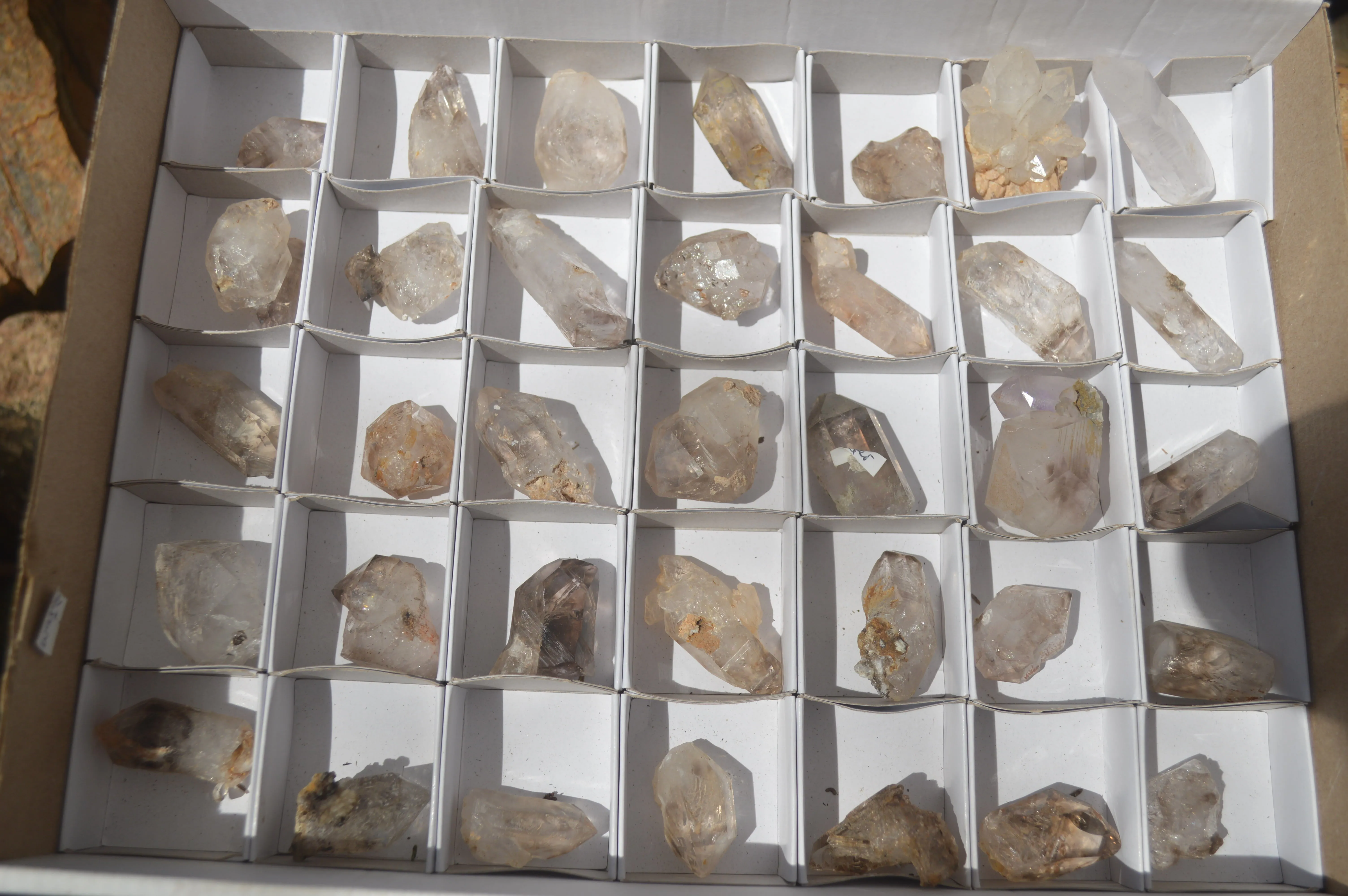 Natural Clear Brandberg Quartz Crystals x 35 From Brandberg, Namibia