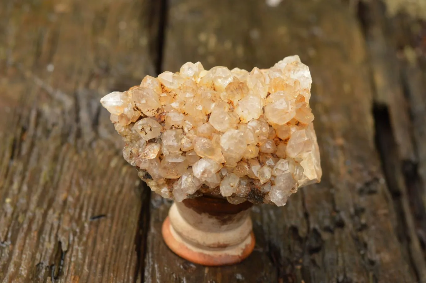 Natural Limonite Quartz Clusters With Goethite Inclusions In Some x 12 From Solwezi, Zambia