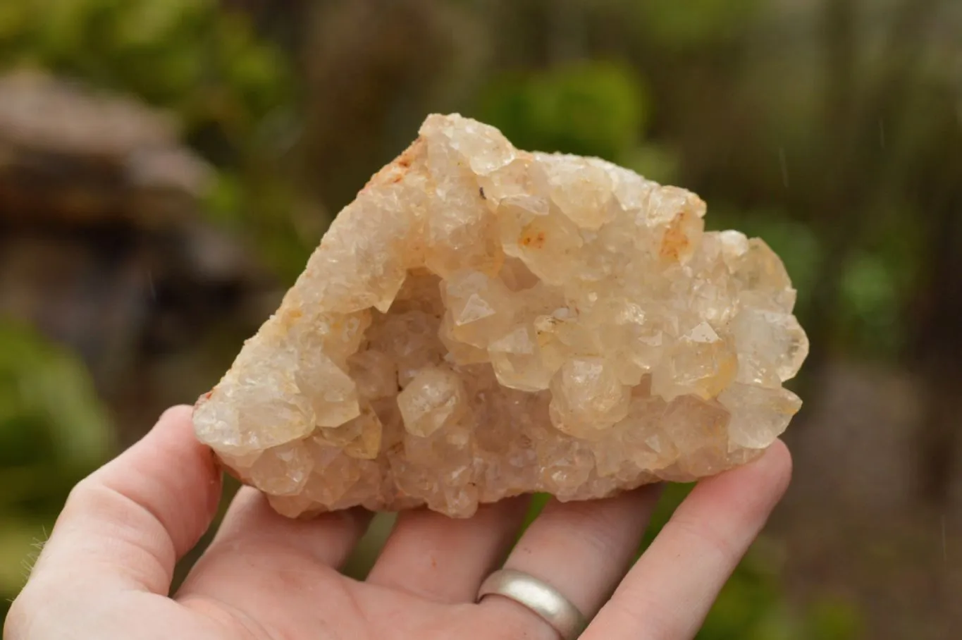 Natural Limonite Quartz Clusters With Goethite Inclusions In Some x 12 From Solwezi, Zambia