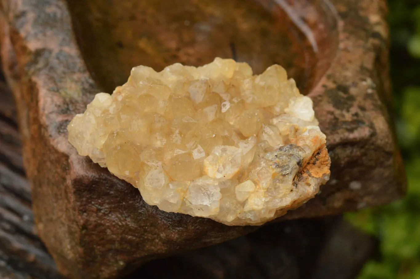 Natural Limonite Quartz Clusters With Goethite Inclusions In Some x 12 From Solwezi, Zambia