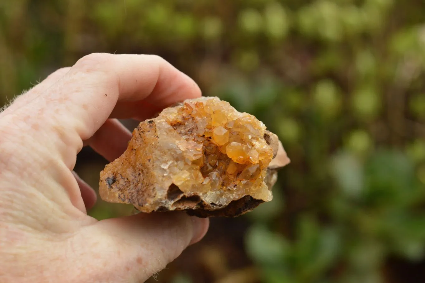 Natural Limonite Quartz Clusters With Goethite Inclusions In Some x 12 From Solwezi, Zambia