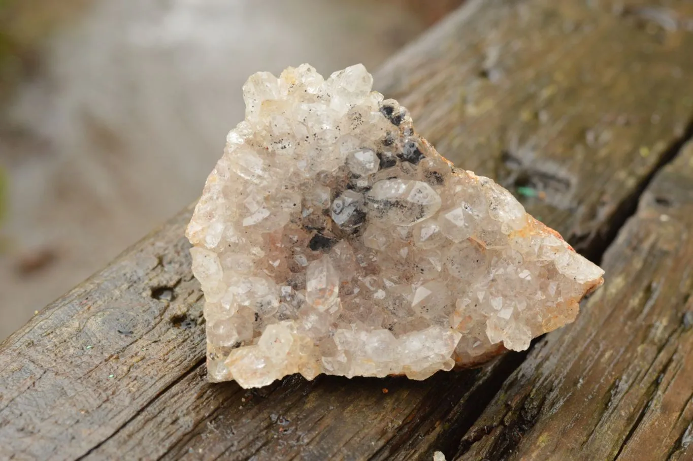 Natural Limonite Quartz Clusters With Goethite Inclusions In Some x 12 From Solwezi, Zambia