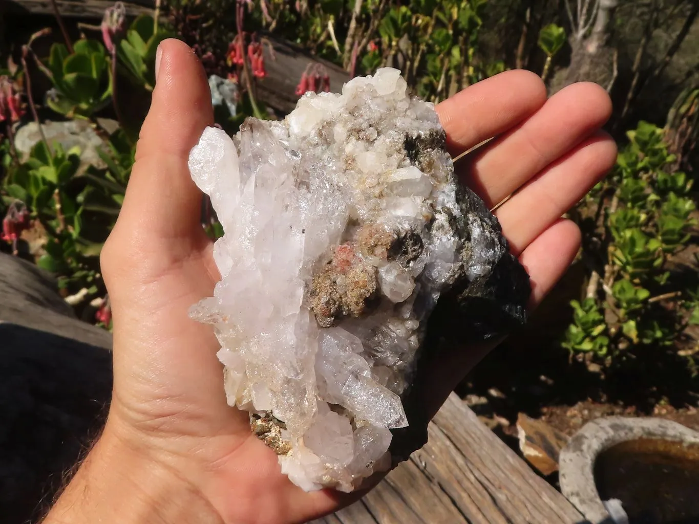 Natural Stunning Brandberg Quartz Matrix Specimens x 3 From Brandberg, Namibia