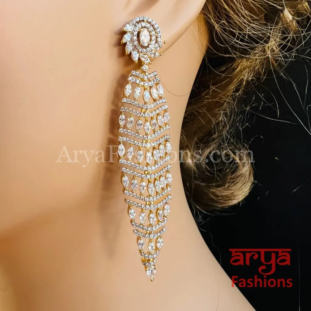 Nivi Designer Crystal Party Earrings