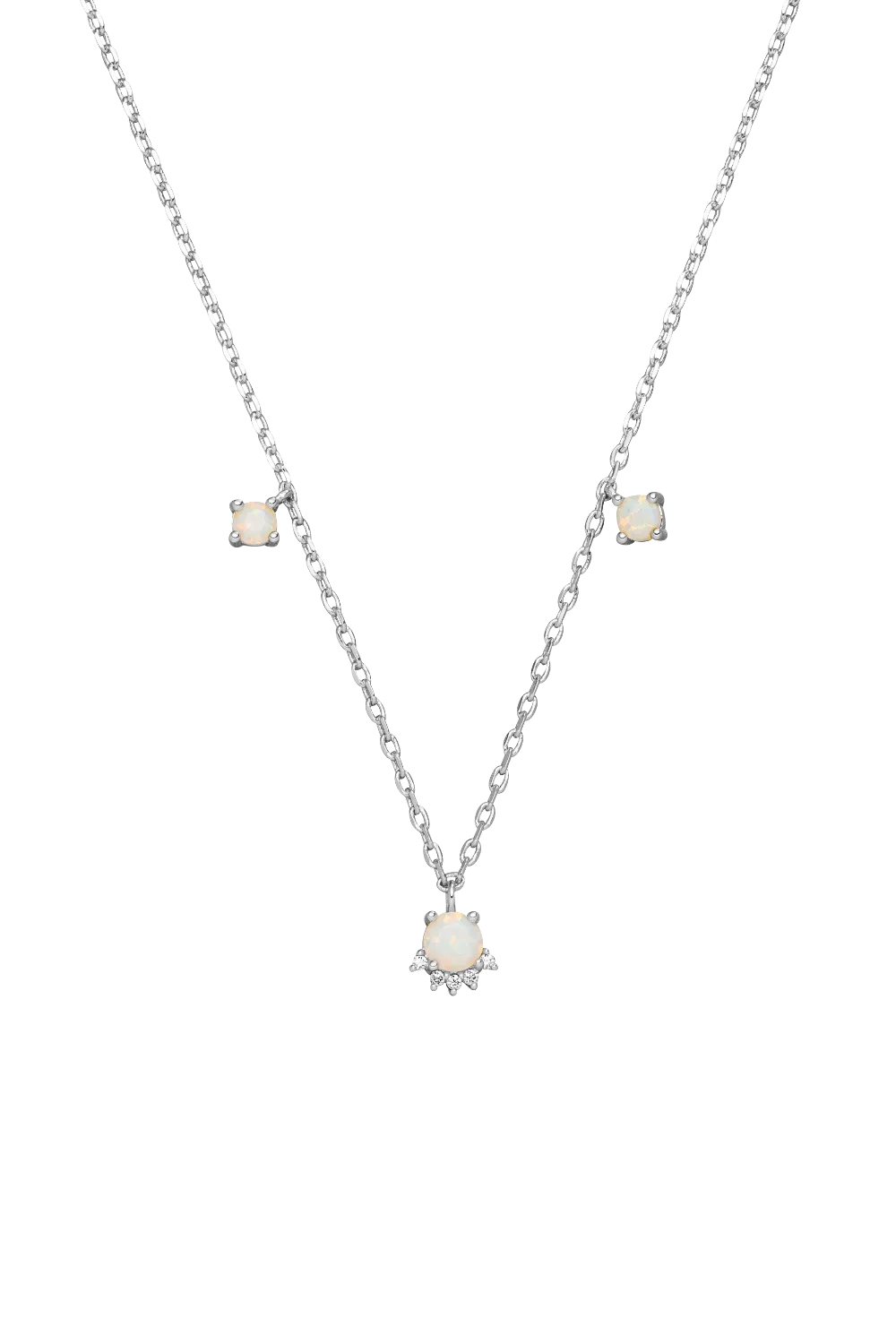 Opal Hope Necklace Silver