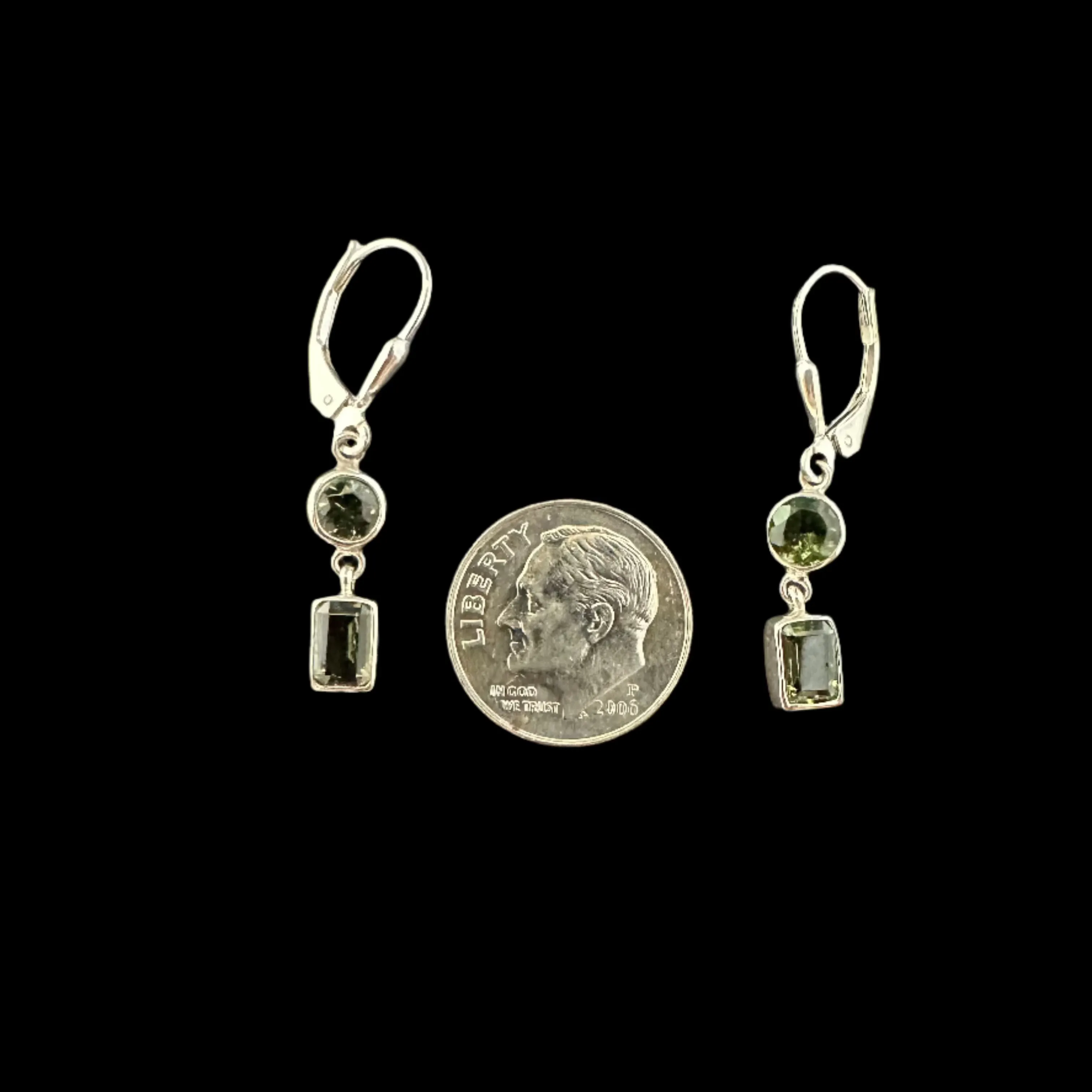 Peridot Earrings Dangle Sterling Silver August Birthstone Jewelry