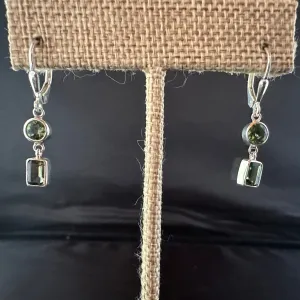 Peridot Earrings Dangle Sterling Silver August Birthstone Jewelry