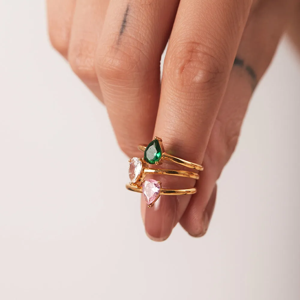 Pink Zircon Ring