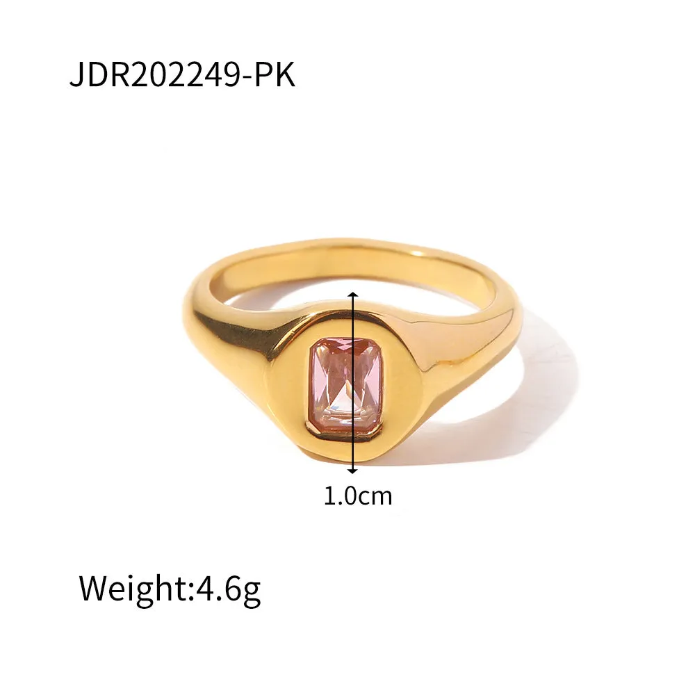 Pink Zircon Ring