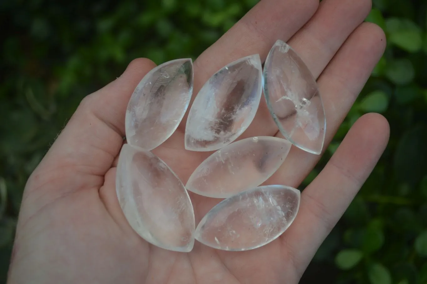 Polished Clear Rock Crystal Angel Tears  x 22 From Madagascar