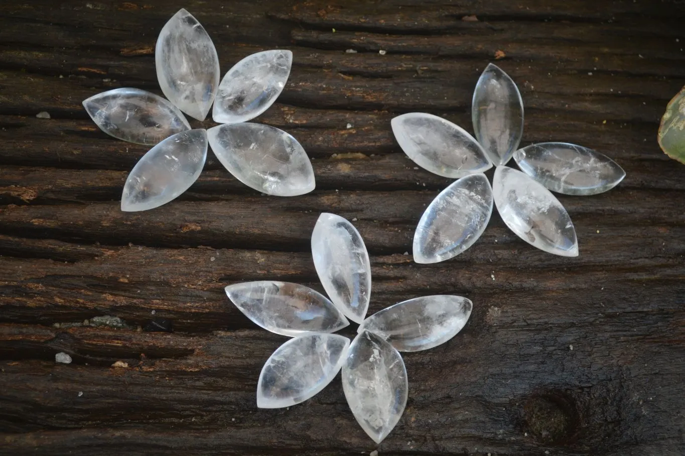 Polished Clear Rock Crystal Angel Tears  x 22 From Madagascar