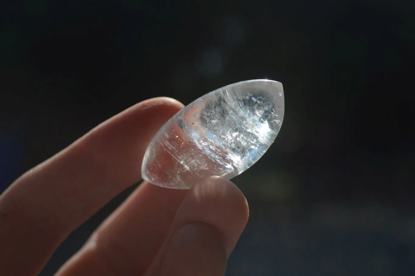 Polished Clear Rock Crystal Angel Tears  x 22 From Madagascar