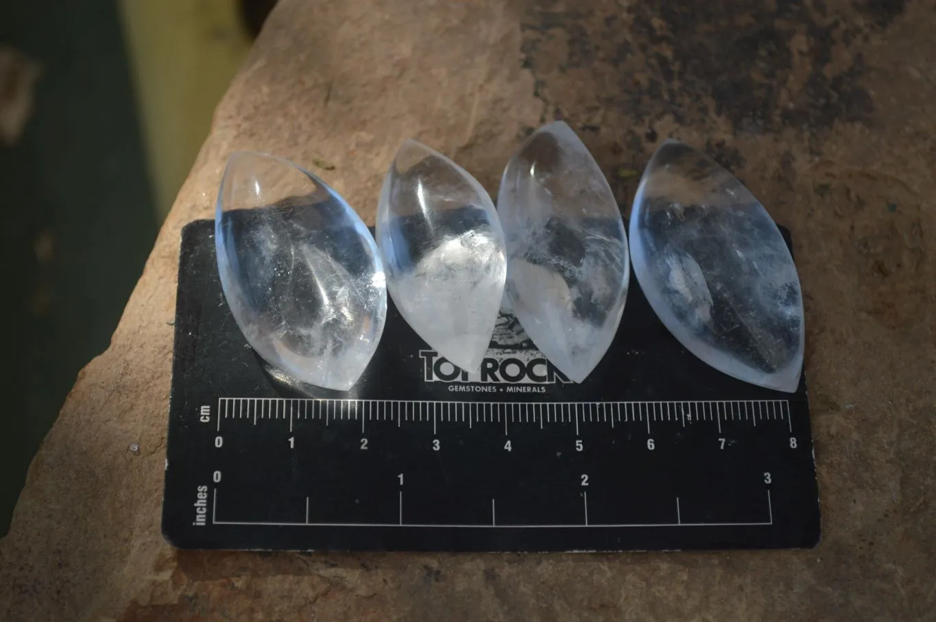 Polished Clear Rock Crystal Angel Tears  x 22 From Madagascar