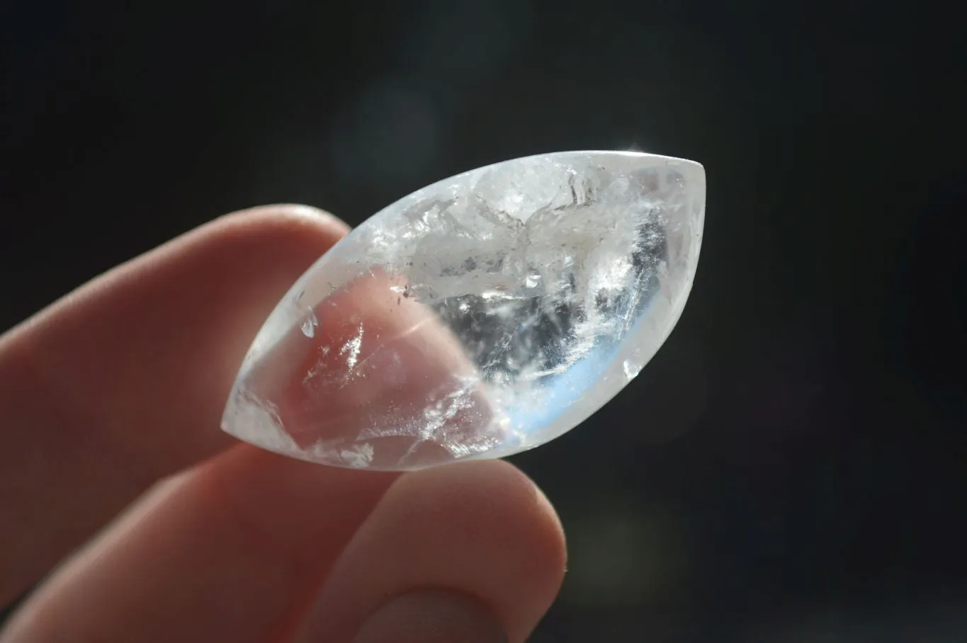 Polished Clear Rock Crystal Angel Tears  x 22 From Madagascar