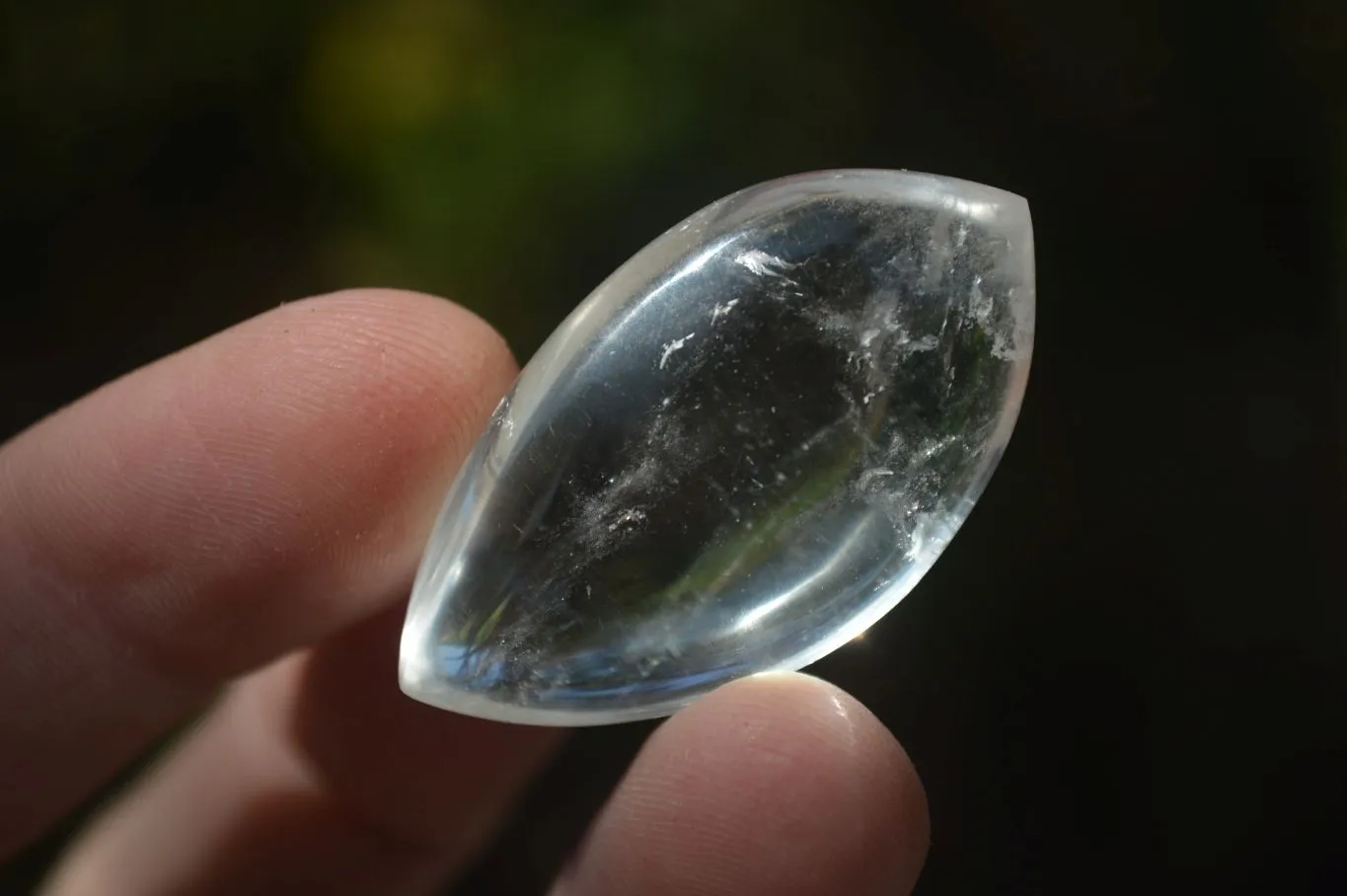 Polished Clear Rock Crystal Angel Tears  x 22 From Madagascar