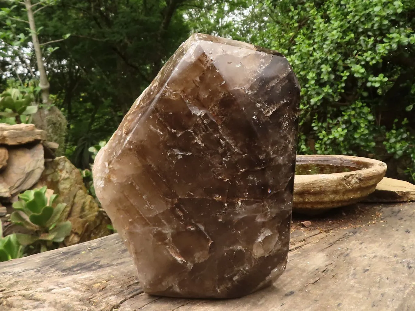 Polished Giant Window Smokey Quartz Display Piece x 1 From Madagascar