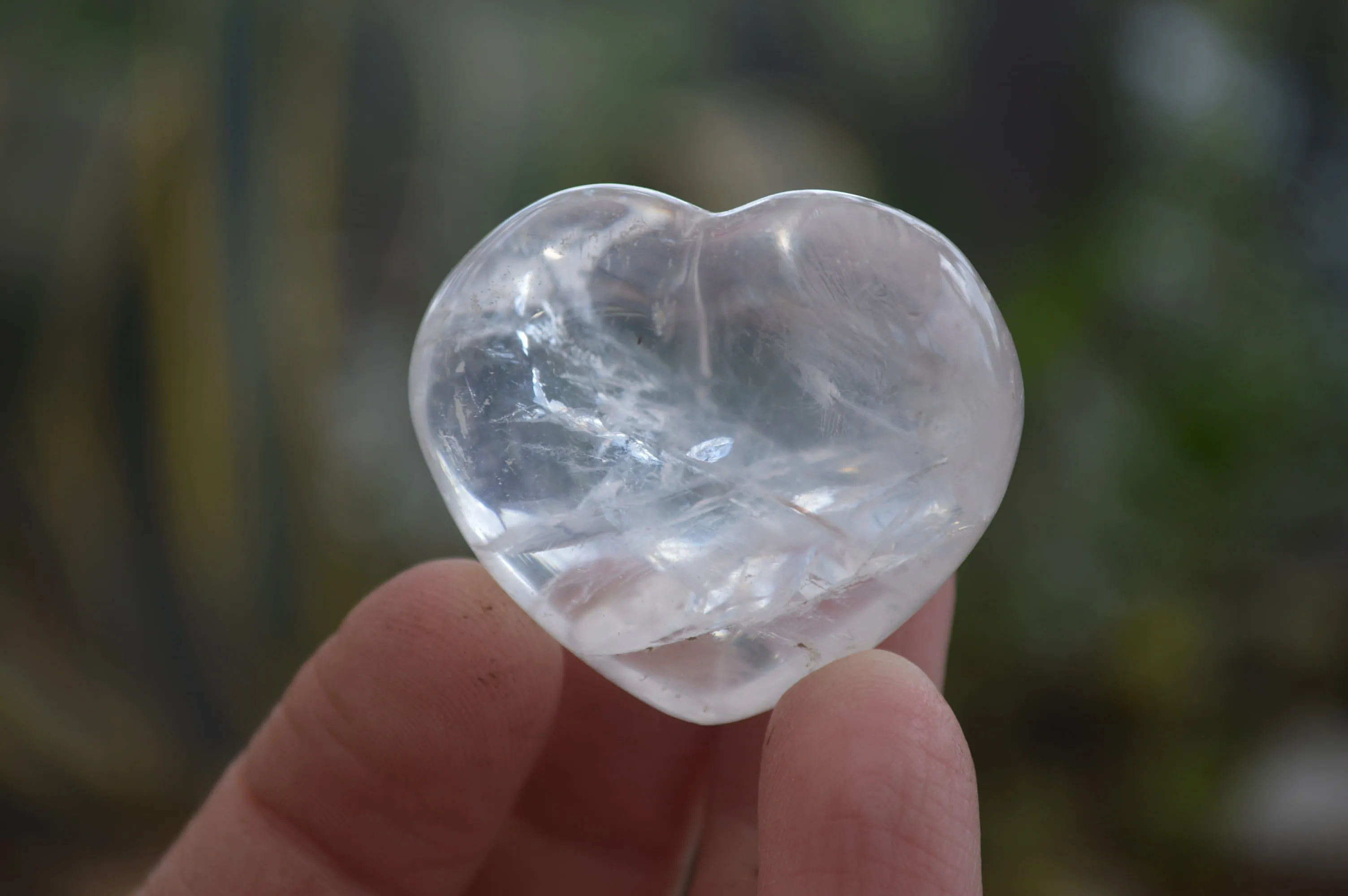 Polished Girasol Quartz Gemstone Hearts x 12 From Madagascar