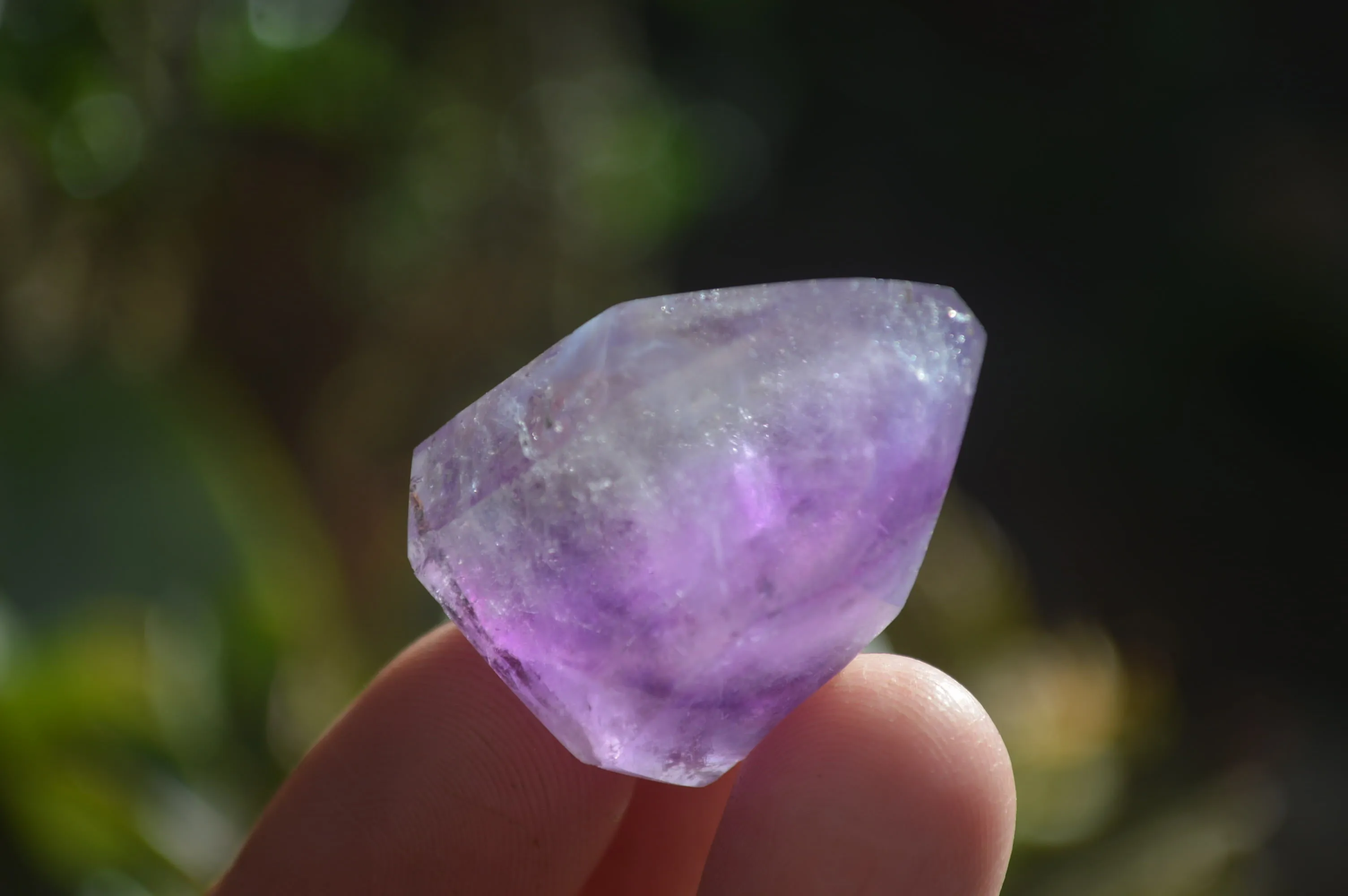 Polished Smokey Amethyst Window Quartz Crystals x 20 From Akansobe, Madagascar