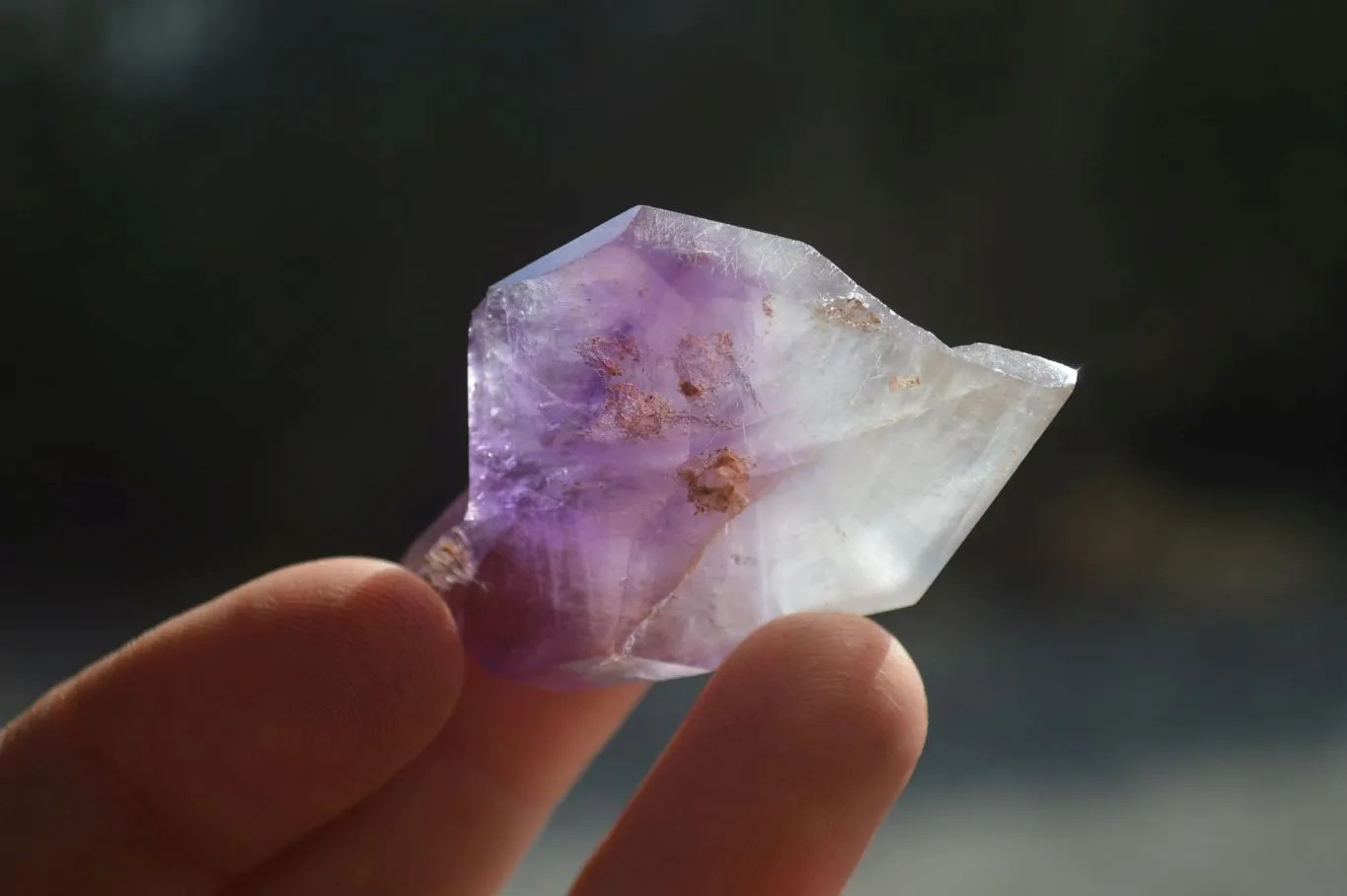 Polished Window Amethyst Quartz Crystals x 20 From Akansobe, Madagascar