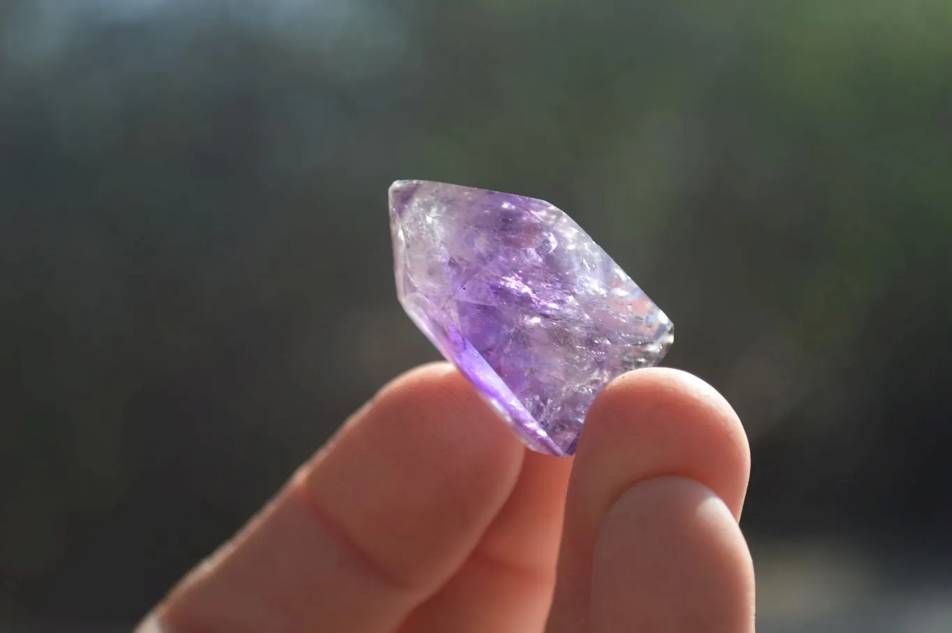 Polished Window Amethyst Quartz Crystals x 20 From Akansobe, Madagascar