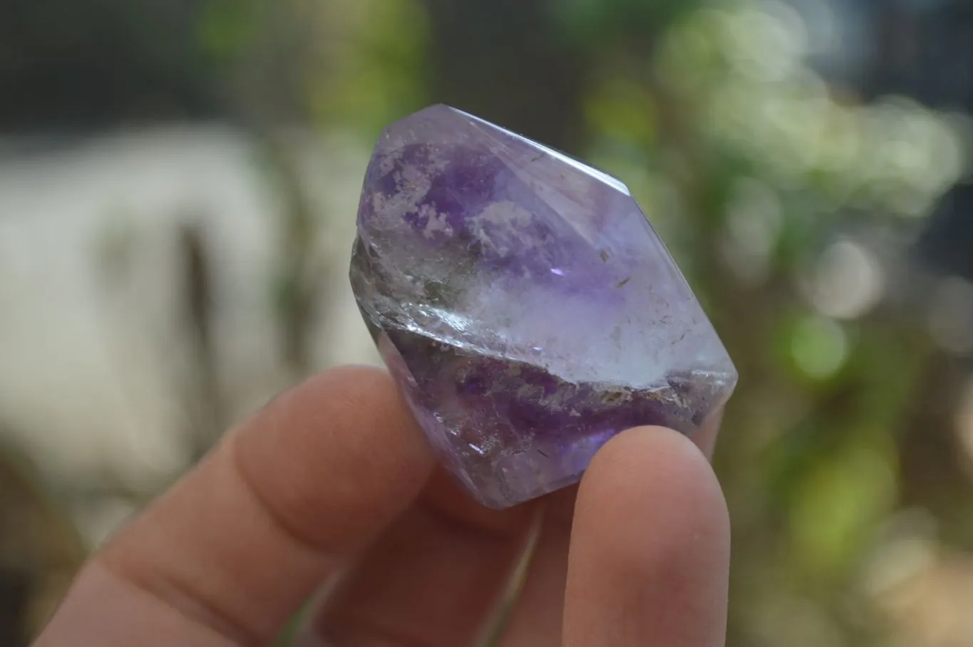 Polished Window Amethyst Quartz Crystals x 20 From Akansobe, Madagascar