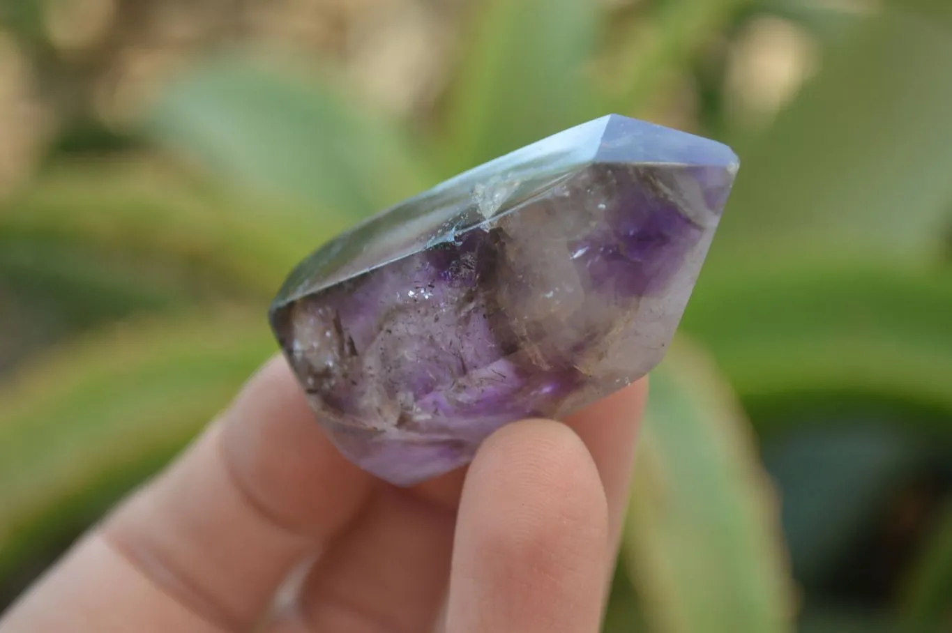 Polished Window Amethyst Quartz Crystals x 20 From Akansobe, Madagascar