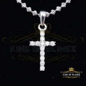 Promise White CROSS Shape Pendant Sterling Silver 0.48ct Cubic Zirconia Stone