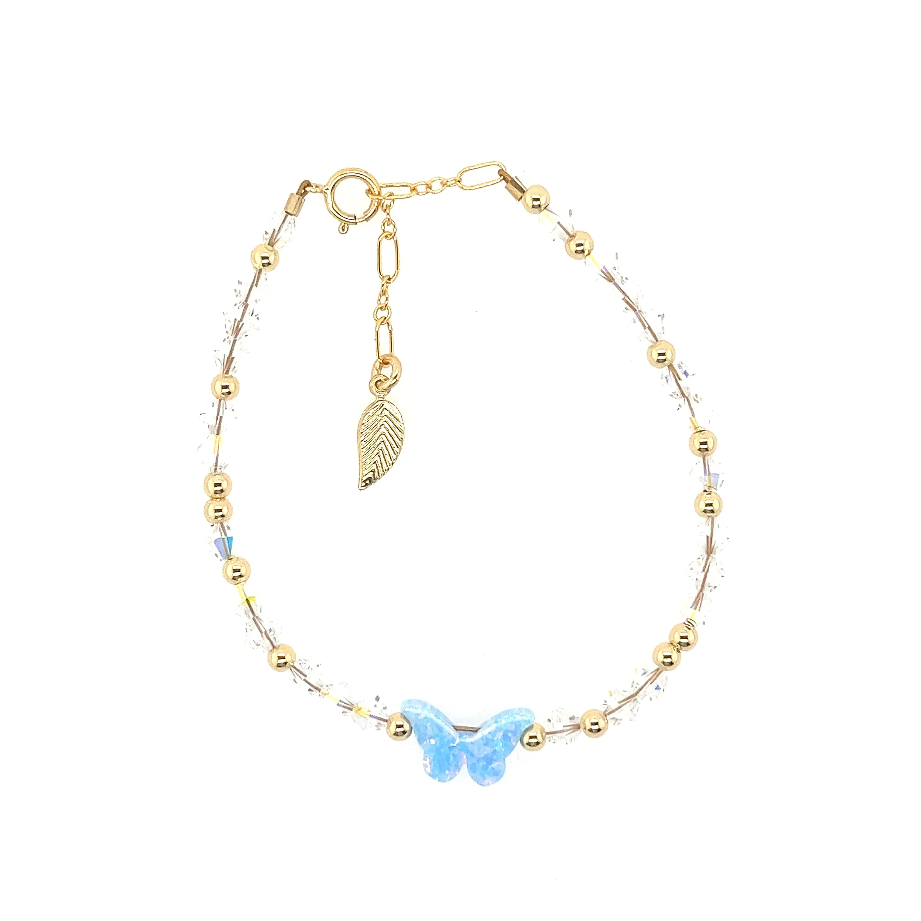 "LUSTROUS BUTTERFLY" Clear Crystal Bracelet