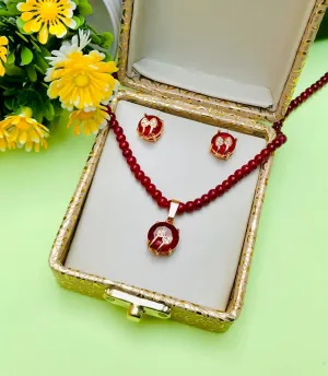 Rawayat Zircon Mala Set-17 (Maroon)