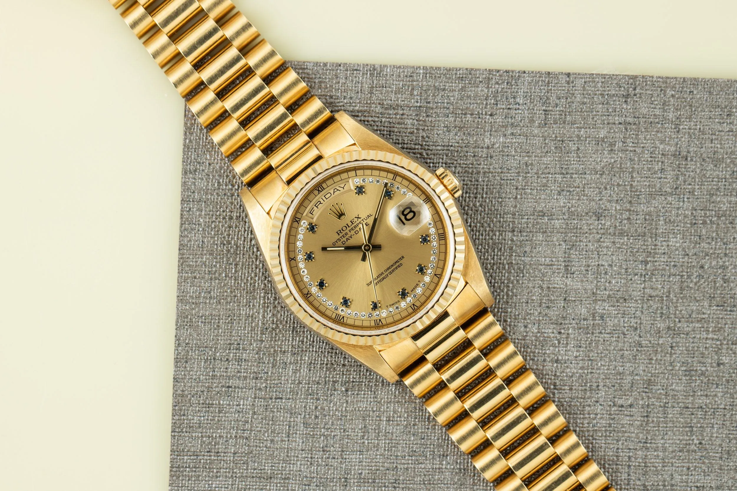 Rolex Day-Date Diamond String Dial