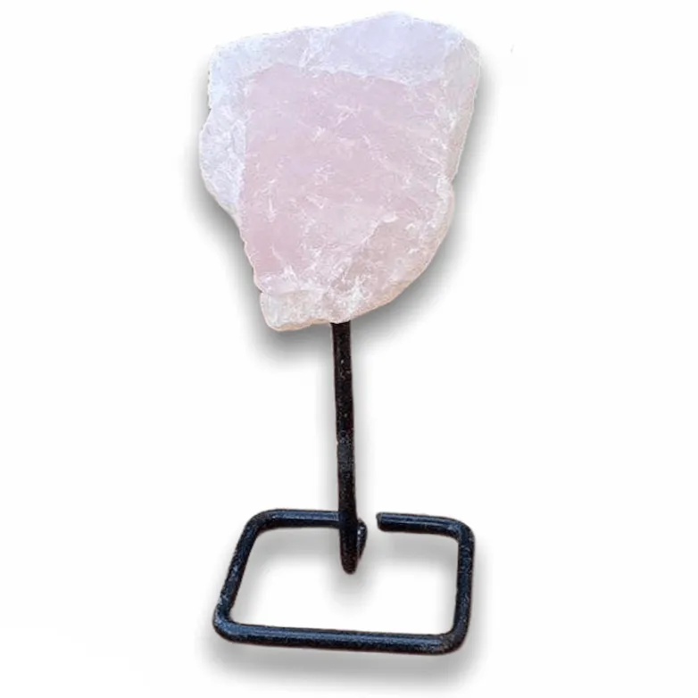 Rose Quartz Point on Stand